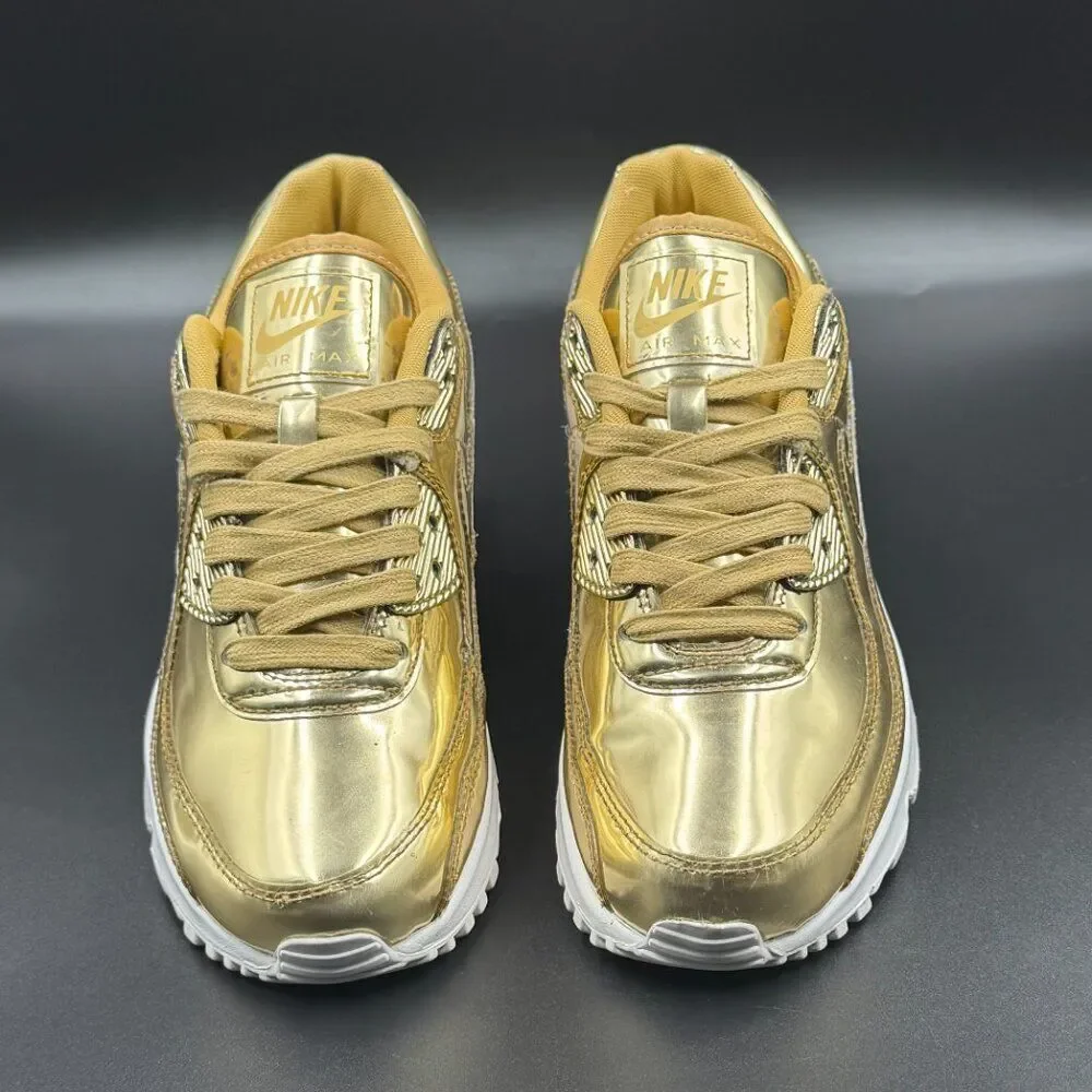 Wmns Nike Air Max 90 Metallic Gold - Picture 3 of 10